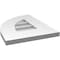 Ekena Millwork Quarter Round Top Left Surface Mount PVC Gable Vent w/ 3-1/2"W x 1"P Standard Frame, 12"W x 16"H GVPQL12X1601SN - alternate 3